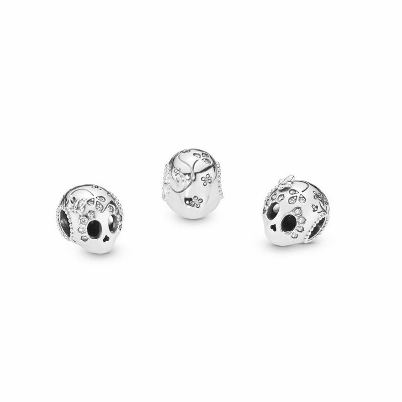 Pandora Sparkling Skull Charm Silver Egypt YN3195467